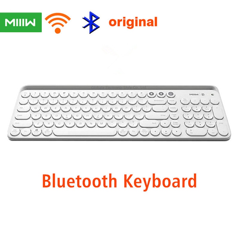 Miiw teclado sem fio para xiaomi, teclado dual mode de 104 ghz com bluetooth, multisistema compatível com xiaomi, para jogos e escritório, teclado + rus pasta em pasta