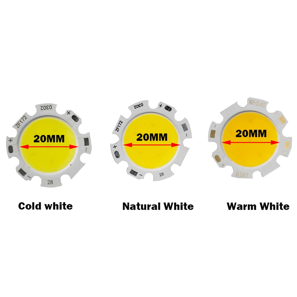 10 stks/partij LED Chip 3W DC 9-11V Input Lichtbron Led COB Lamp Chip Dia 28mm voor DIY LED Schijnwerper Spotlight 300mA JQ