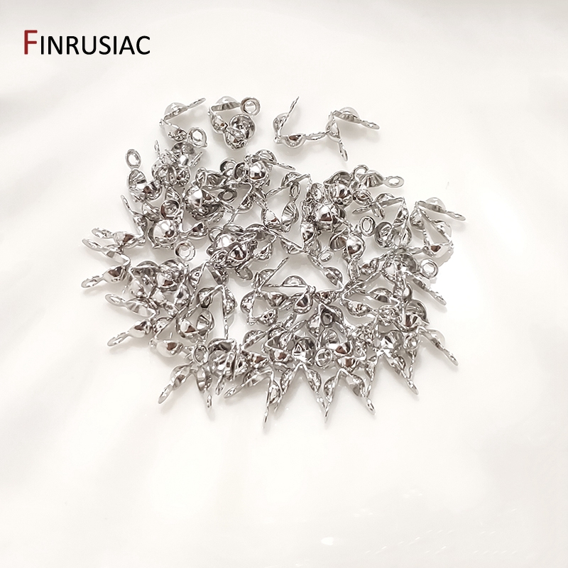 Hurtownia 3.2mm/3.6mm/4mm 14K pozłacane/srebrne podwójne końcówki koralików do samodzielnego tworzenia biżuterii komponent Calotte Crimp Beads
