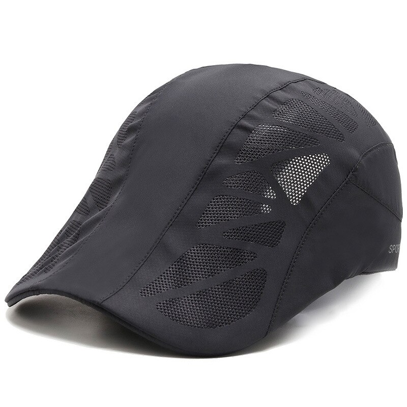 Gorra ajustable de secado rápido para hombre, gorro de malla delgada para tenis, protección solar para exteriores, pesca, sol, Verano: Dark gray-A