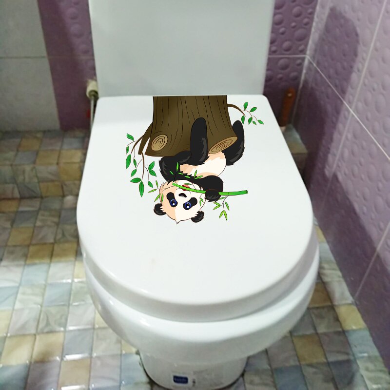 Yoja 22.7 × 21cm søte panda hjemme barnerom veggklistremerker personlighet soverom wc dekorasjon  t1-2674
