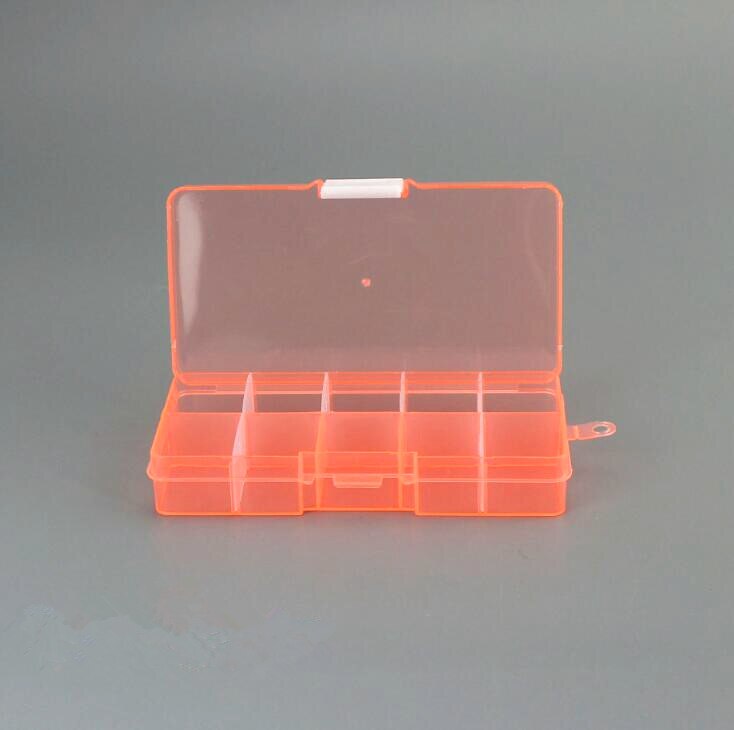 1pcs Multifunctional High Resistance 13 * 6* 3cm with Transparent Visible Strength Plastic Fishing Lure Fishing Tackle Bait Box: 04