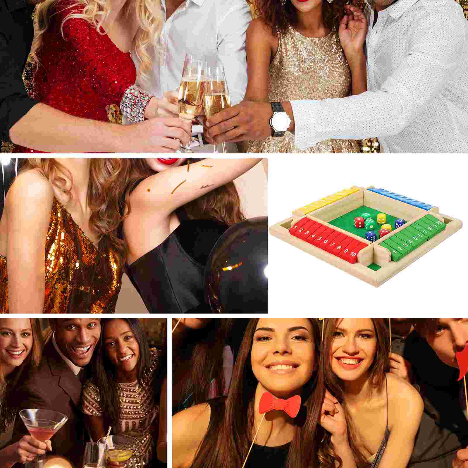 1 Set Shut The Box Game Novel Safe Fine Party Prop Gathering 4 Player Drinking Game