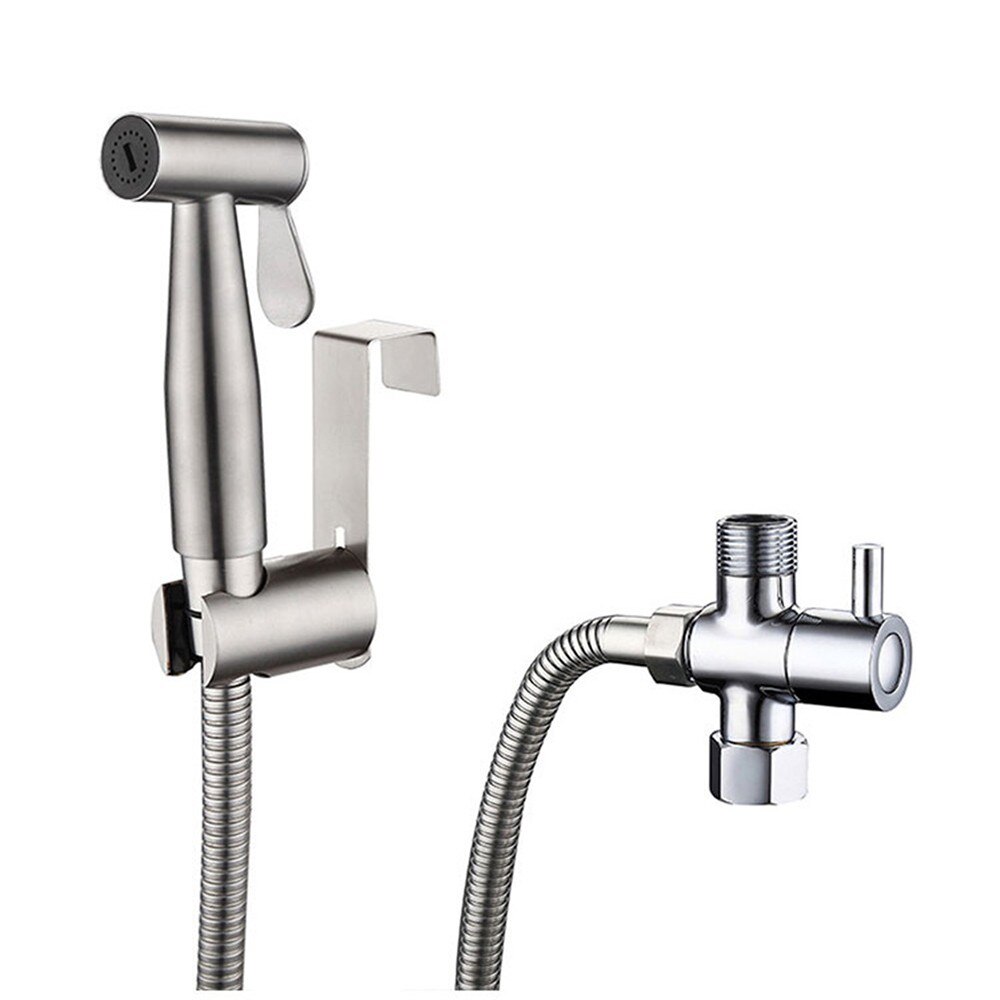 Håndholdt bidet sprøyte shattaf klut bleie toalett sprøyte rustfritt stål børstet dårlig dusj bidet sprøyte sett