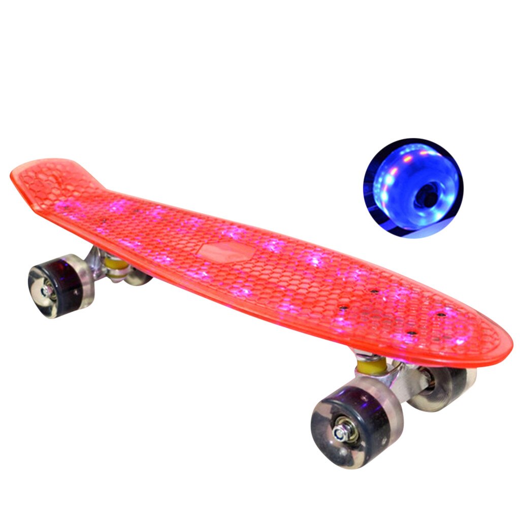 freundlicher der Lithium-batterie wiederaufladbare Blitz fisch bord vier-Rad doppel Skateboard Anti-Unterhose Banane Gremium anfänger Rolle