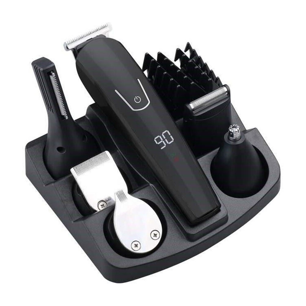 Cutting Electric Clipper Hair Mower Trimmer Beard Shaver Haircut Machine Hairstyle Cutter For Men Charging Mode: Black