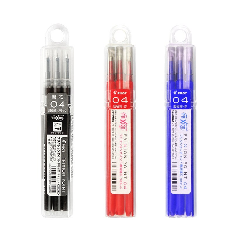 PILOT Frixion-Bolígrafo de tinta de Gel borrable LFPK de Japón, recarga de 0,4mm, uso de escritura para 23EF/23F, bolígrafo Araserable, escuela, oficina, papelería