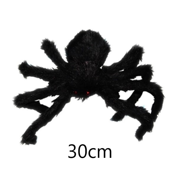 Grand araignée en peluche pour Halloween, accessoires de décoration de fête, grande araignée d'extérieur, chambre de décoration, tour d'une farce, grande araignée: Beige
