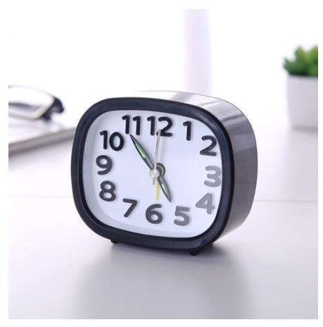 Mini simple et réveil, réveil de voyage compact, réveil charmant et portable.: Square black