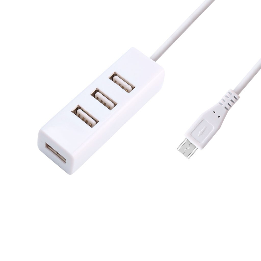 Mikro Usb Zu 4 Häfen Otg Hub Für Himbeere Null Weiß Usb Hub Computer Zubehör