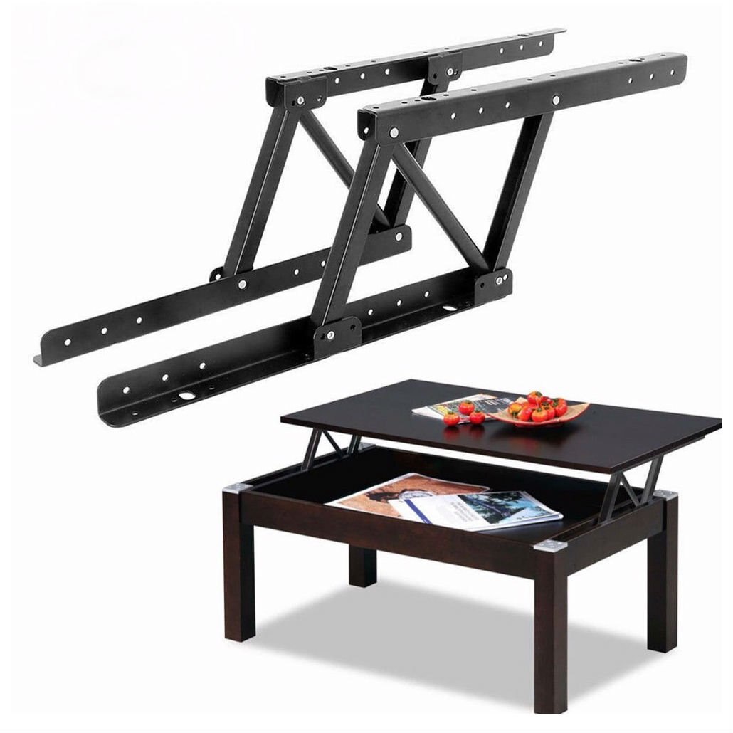 2Pcs Vouwen Lente Thee Tafel Scharnier Meubels Lift Up Top Mechanisme Hardware Lifting Rack Plank Voor Koffie Computertable