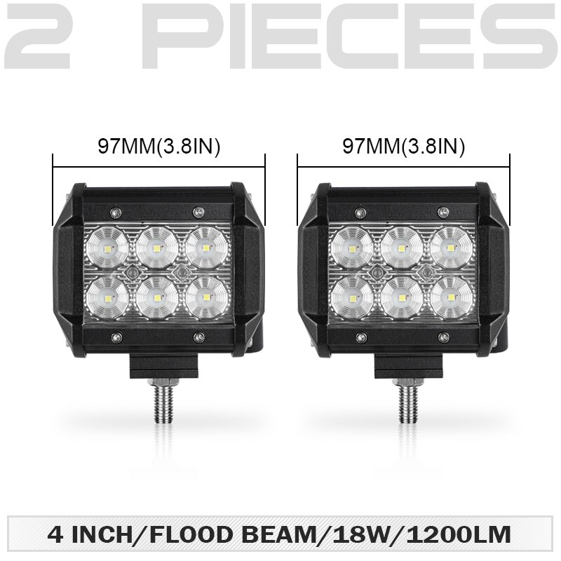2pcs 4 Inch LED Working Lights bar Flood Spot Comb... – Vicedeal