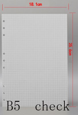 A4 B5 45 sheets monthly/weekly/TO DO filofax paper, planner papers refills, A4 Engineering drawing paper: B5 check
