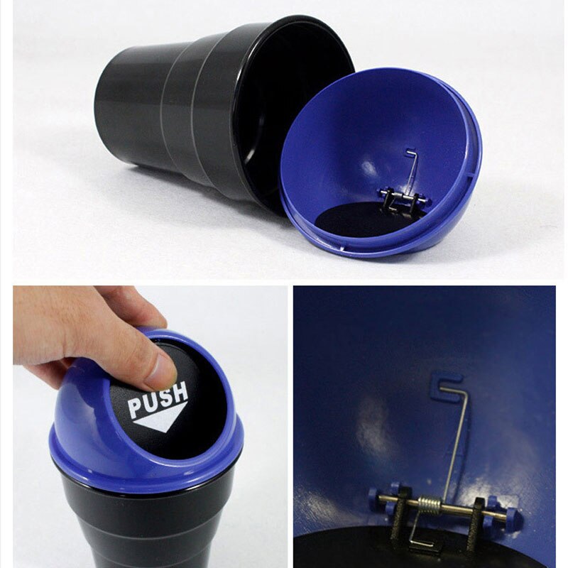 Cenicero de Cubo de basura para coche, Cenicero de basura, papelera de decoración para coche, caja para basura, Cenicero