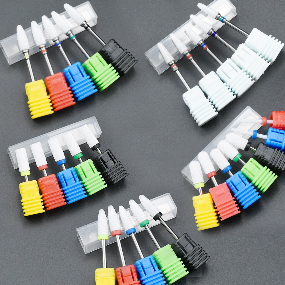 27 Type Ceramic Nail Drill Bits Manicure Milling Cutter For Electric Drill Machine Manicure Accessory Ceramic Nail File Tool