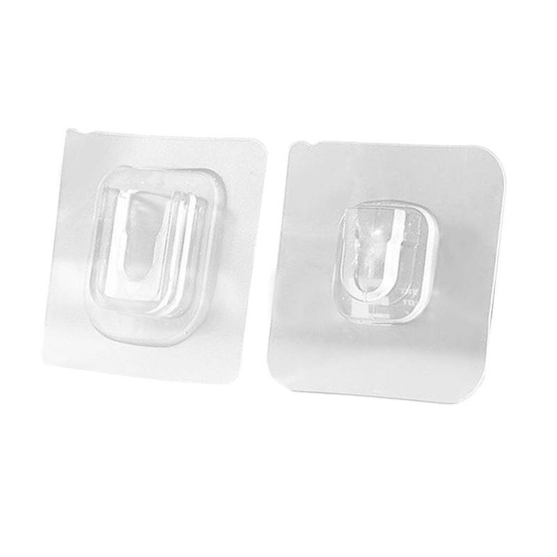 Ganchos de pared adhesivos de doble cara ganchos multiusos para cocina baño sala de estar gancho montado a la pared ganchos de almacenamiento: 4 pairs