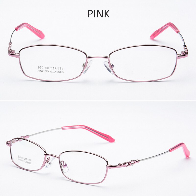 Seemfly Memory Titanium Glasses Men Women Spectacle Eyeglasses Frame For Business Myopia Prescription Optical Glasses: Pink