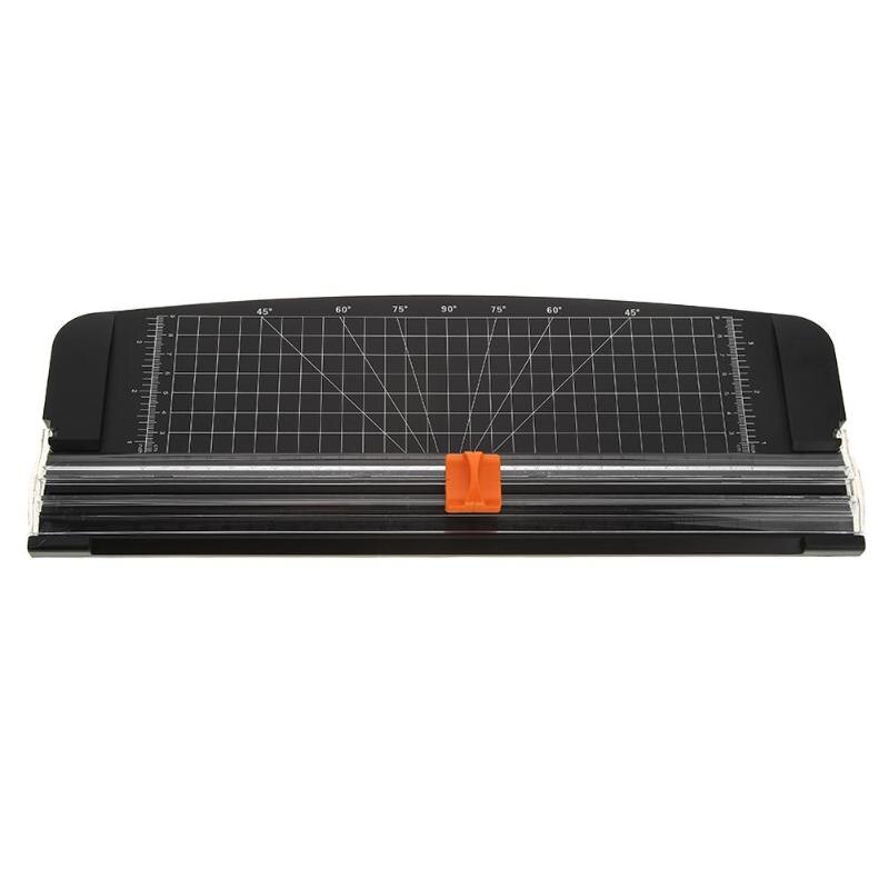 Portable A4 Paper Trimmer Precision Paper Cutter Plastic Cutting Machine Office Labels Photo Cutting Mat Machine DIY Craft: Black
