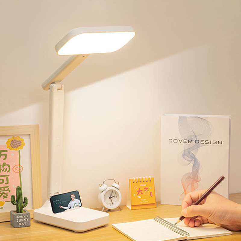 Lâmpada de mesa led 3 níveis regulável toque luz da noite usb recarregável proteção para os olhos dobrável lâmpada mesa para o quarto cabeceira