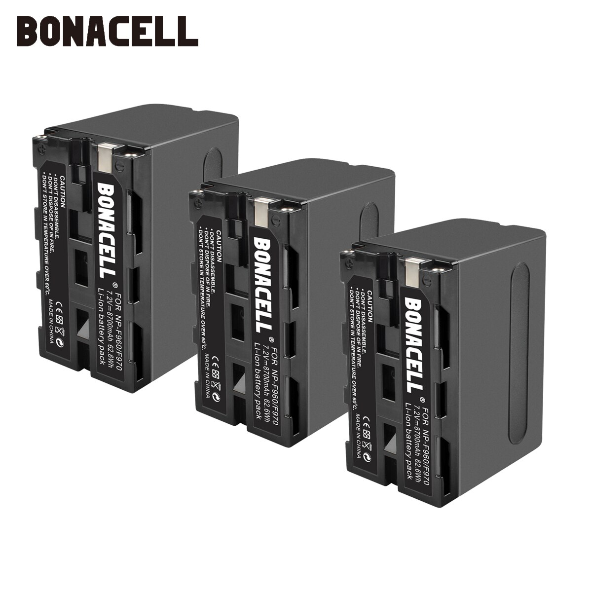 Bonacell 7.2V 8700mAh NP-F960 NP-F970 NP F960 F970 F950 Battery For Sony PLM-100 CCD-TRV35 MVC-FD91 MC1500C L50
