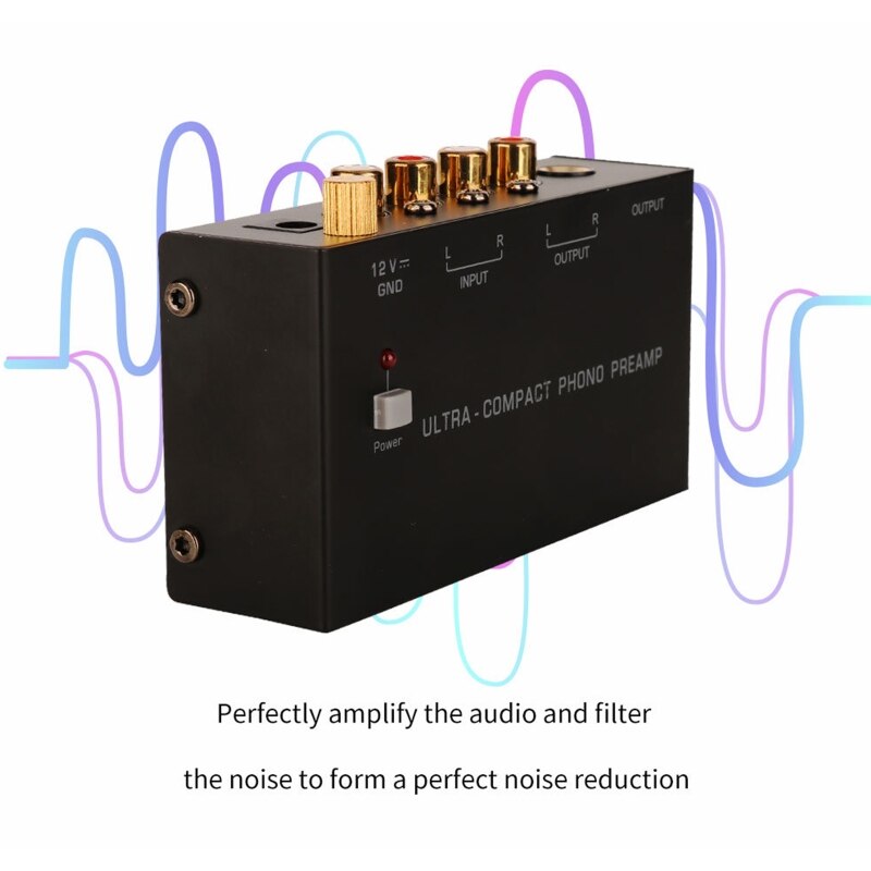 Ultra-Compact Phono Voorversterker Voor Draaitafel Mini Stereo Fonograaf Platenspeler Voorversterker Rca Uitgang Eu/Us Plug