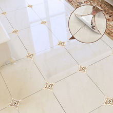 21 Pcs Smooth Floor Sticker Backsplash Applique PVC Waterproof Diagonal Stickers Home Ceramic Tile Decal for Kitchen Bathroom