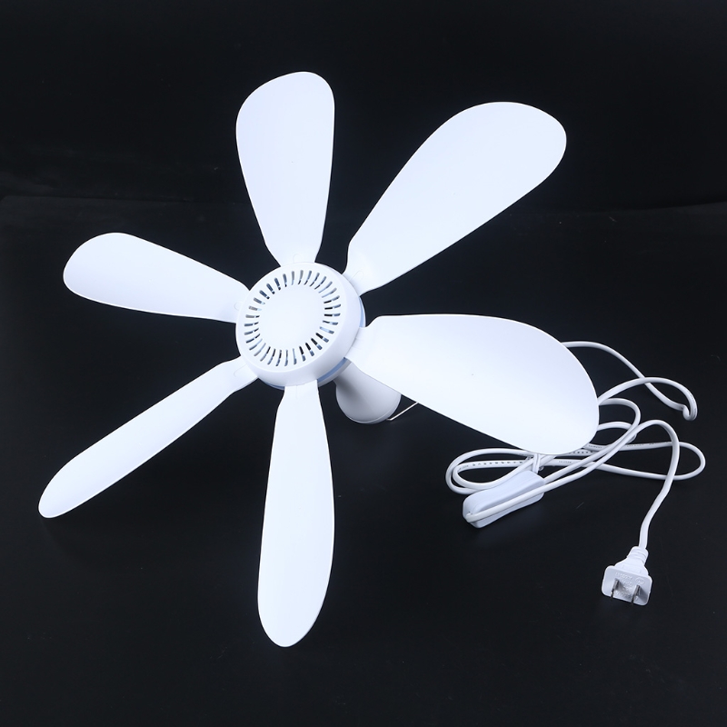 Amerikaanse Plug Ac 220V 20W 6 Bladeren Een Snelheid 20.4in Plafond Ventilator Mini Ventilator Slaapzaal Opknoping Fan met 1.8M Stroomkabel Op Uit Schakelaar