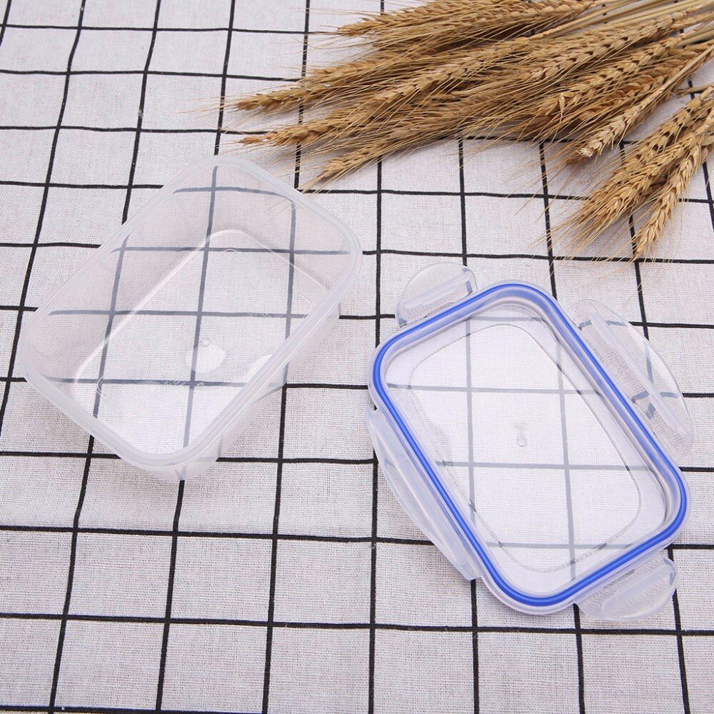 1 PC 380/650/1100ml Plastic Rectangle Kitchen Storage Box Fruit Food Storage Container Lunch Box Airtight Seal With Lid C42