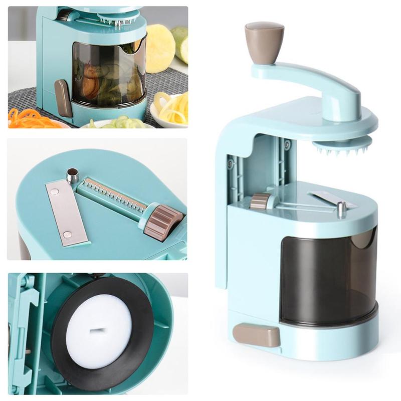 5 in 1 spiralizer grønnsaksskiver med 4 pastakutterblad nudler spaghetti verktøy skiver zucchini maker rotatin  s6 n 3