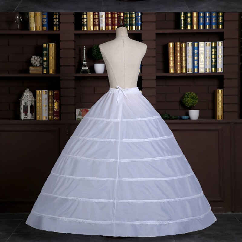 Kanten rand 6 hoepelrok onderrok voor baljurk trouwjurk 110cm diameter ondergoed crinoline bruiloft accessoires