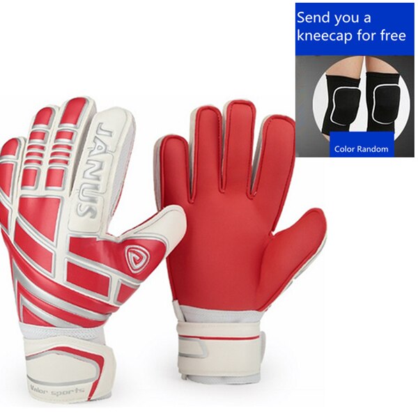 Thicken Breathable Non-slip latex Football Goalkeeper Gloves Goalie Soccer finger bone protection guard gloves: 3 / SIZE 8