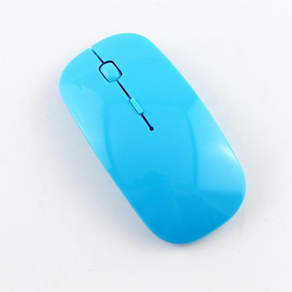 2.4Ghz Draadloze Muis Geluidloze Computer Bluetooth Muis Pc Mause Ergonomische Muis Usb Optische Muizen Voor Laptop Pc: Blauw