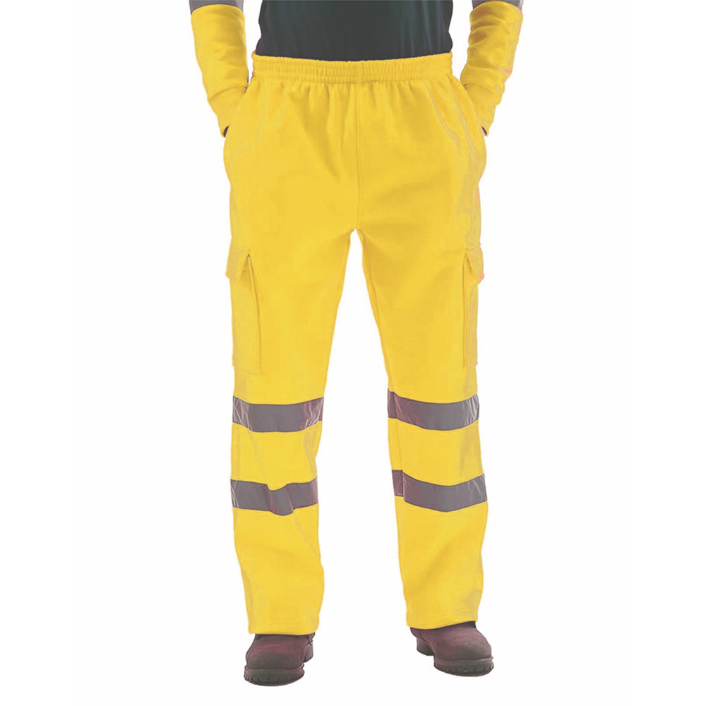 Ropa de trabajo informal de otoño para hombre, pantalones con banda en el tobillo con rayas reflectantes, novedad de 2023: XL / Gris