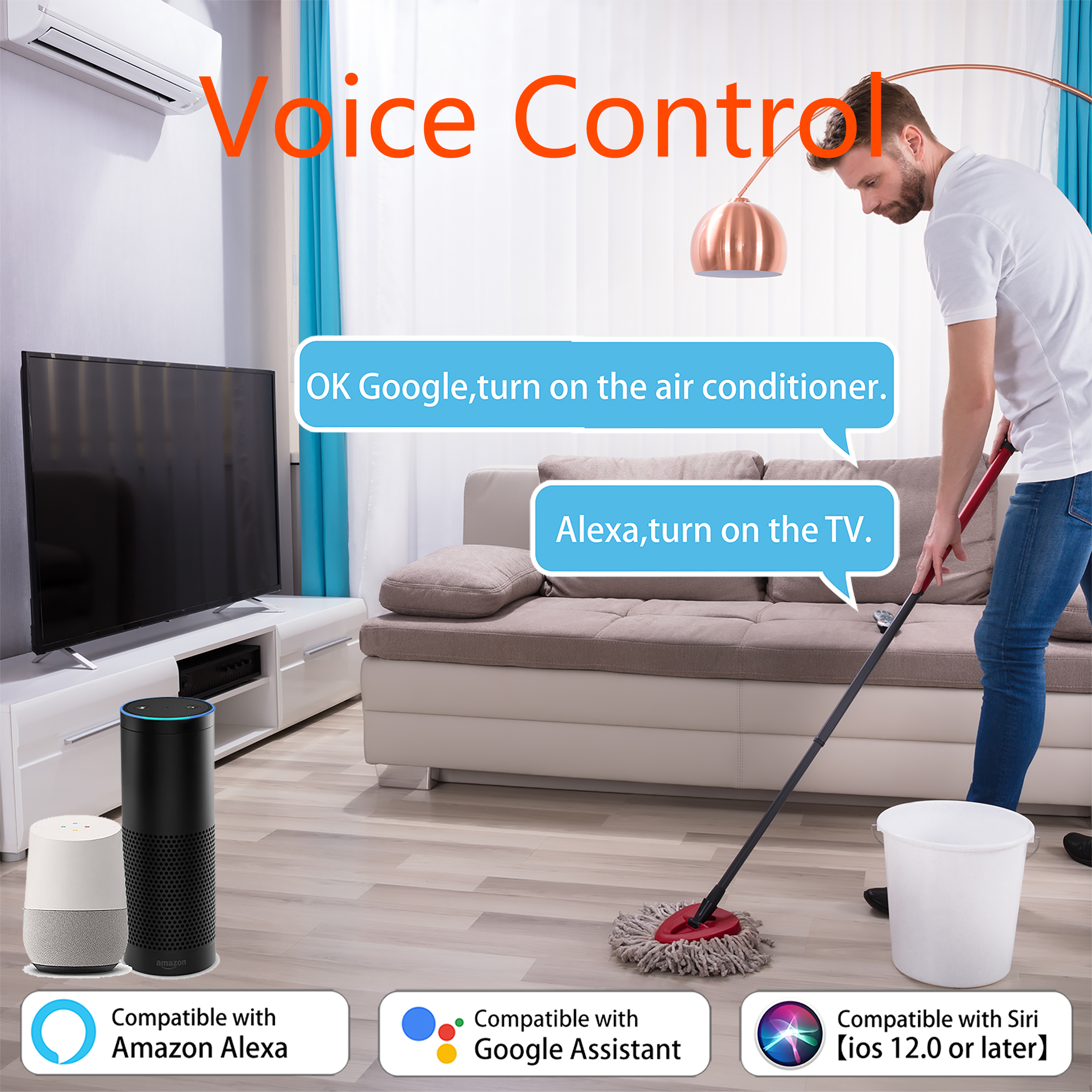 Smart IR Remote Control Universal Infrared Blaster Tuya App Works with Alexa Google Home Siri