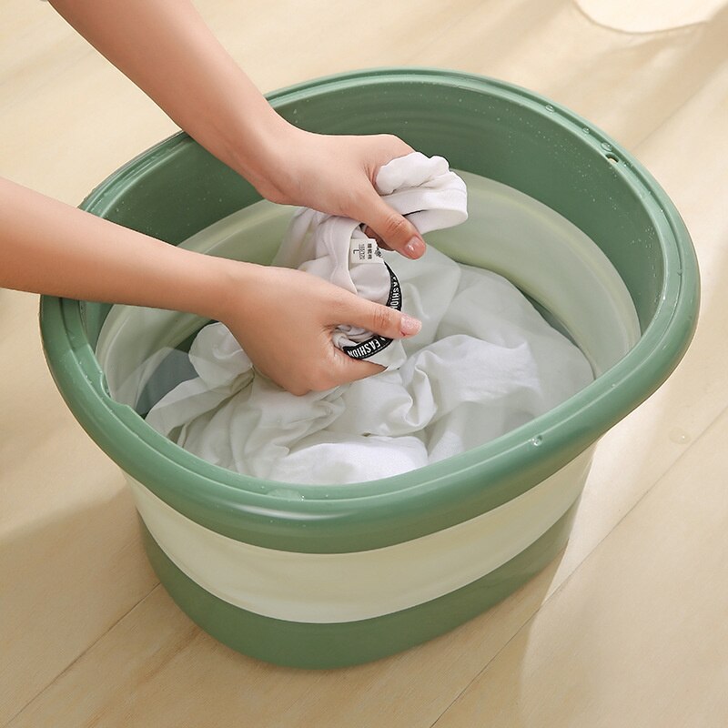 Household Foldable Foot Bath Bucket Plastic Adult Foot Massager Basin Portable Laundry Retractable Bucket