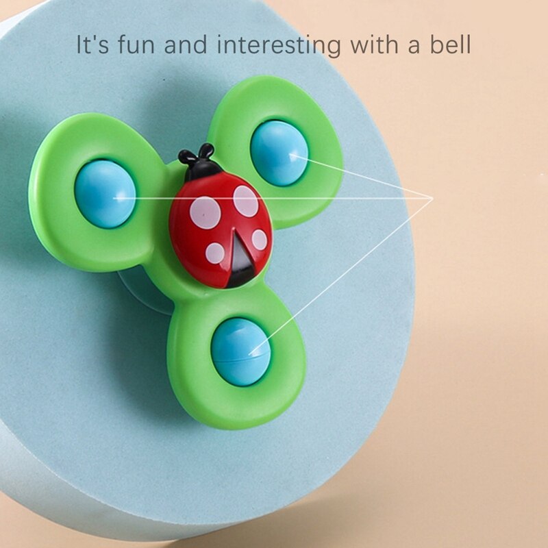 Baby Ring Drie Kleur Sucker Insect Turn Gelukkige Baby Bad Speelgoed