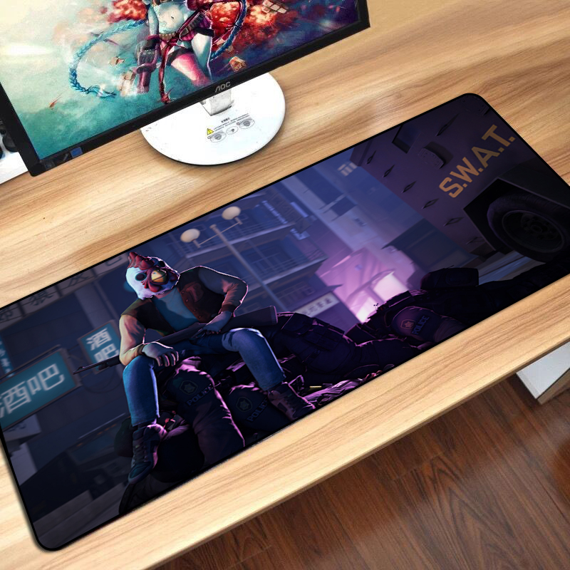 MousePad CS GO Print Overlock Edge PC Computer Gaming Mouse Pad XXL Rubber Mat For League of Legends Dota 2 for Boyfriend