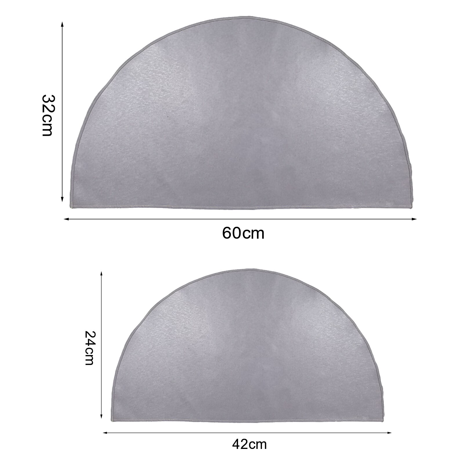 Fireproof Carpet Half Round Fiberglass Silicon Coated Floor Mat For Fireplace Grill BBQ Semicircular Flame Retardant Carpet