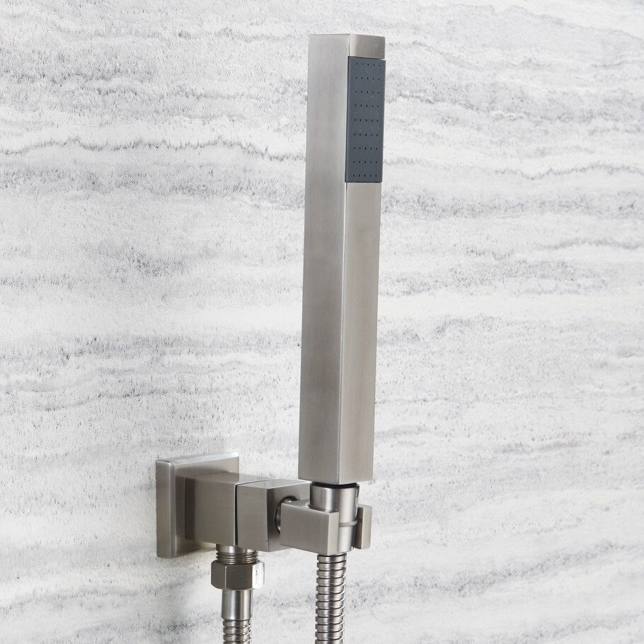 stainless steel hand-held shower shower nozzle circular cylinder shower bibcock Bathroom Handheld Shower Head Bath Sprinkler: A