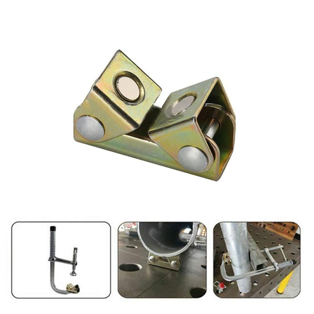 Magnetic Tab Holder V-Shape Magnetic Welding Clamps Holder Suspender Fixture Adjustable Magnetic Tab Holder Clip For Carpenters