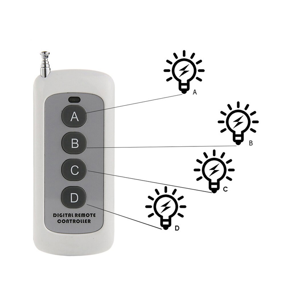 433 MHz Draadloze Afstandsbediening Afstandsbediening Demonstrator Multifunctionele Smart Ijzeren Hek Deur Stage Licht Vier Knop Handmatige Afstandsbediening