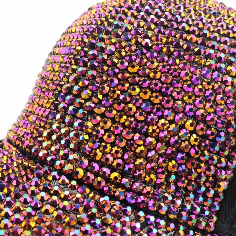 Gorra de béisbol con diamantes de imitación para niña y niño, gorro de béisbol colorido con diamantes de imitación, Snapback para niño y bebé de 3 a 8 años