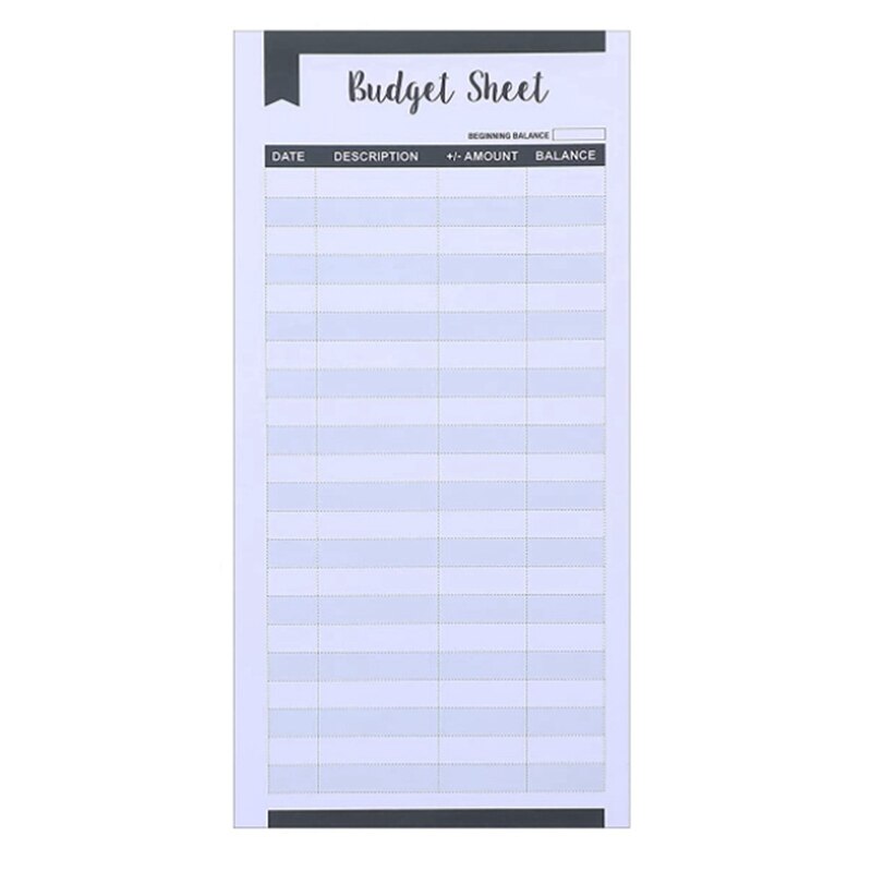 60 Pcs Black Expense Tracking Form Expense Tracker Form Envelope Budget Binder for Personal and Commercial Use