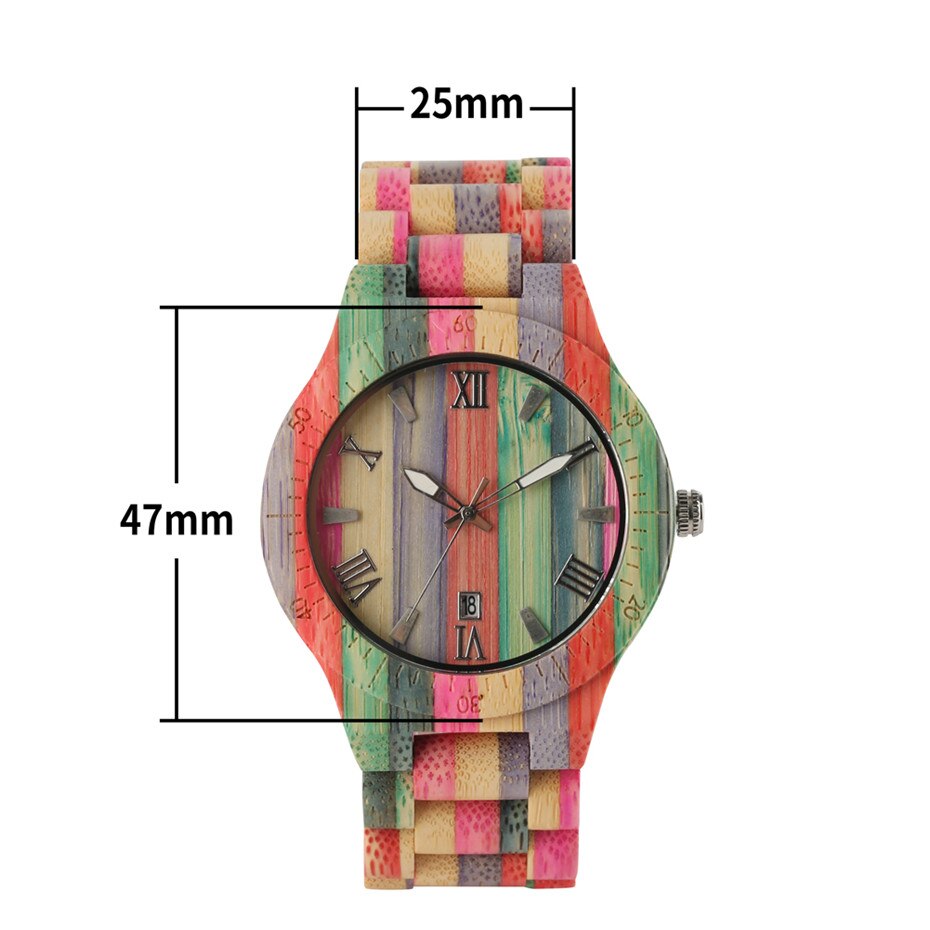 Creatieve Kleurrijke Houten Horloge Lady Quartz Houten Horloges Unieke Houten Mannen Horloge Minimalistische Display Man Klok reloj