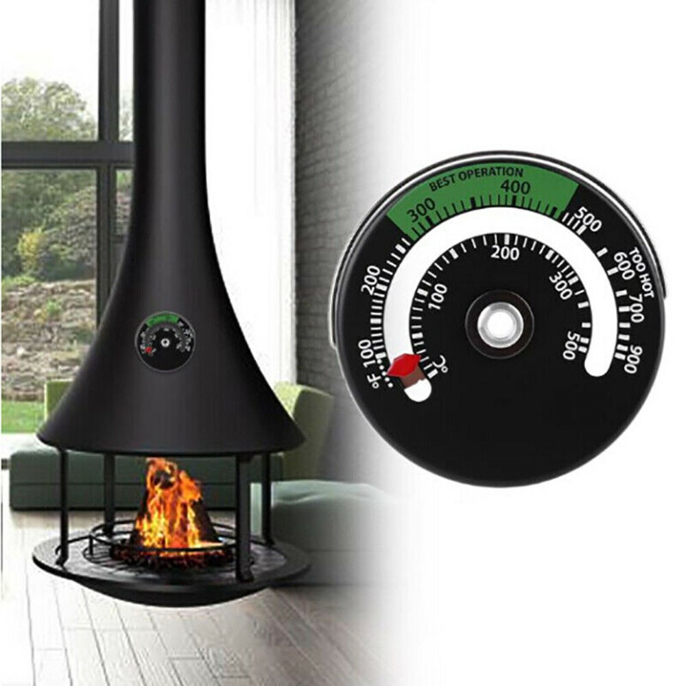 Magnetic Fireplace Stove Thermometer Fire Place Temperature For Wood Log Burning Stove Fireplace Burner Fireplace Fan Thermomete