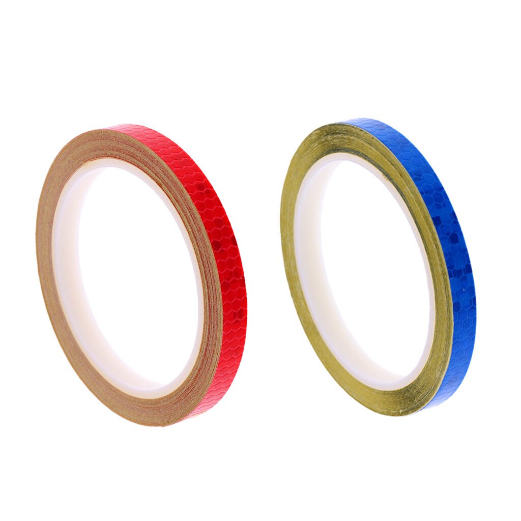 2 Stuks 8 Meter Reflecterende Fiets Velg Stickers Fiets Mtb Motorfiets Reflector Tape Diy Decals-2 Kleuren