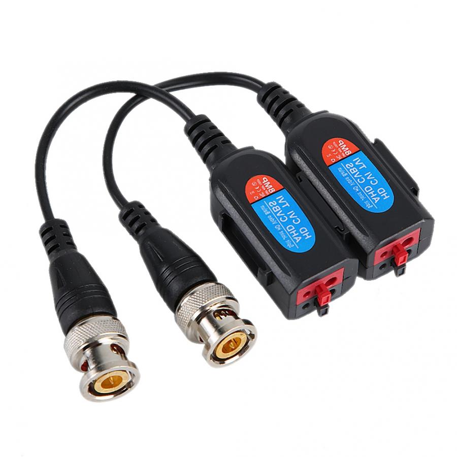 10 Pairs HD 8MP Video Balun CCTV Twisted Pair Transmitter Connecter Video Baluns For TVI/CVI/AHD Camera