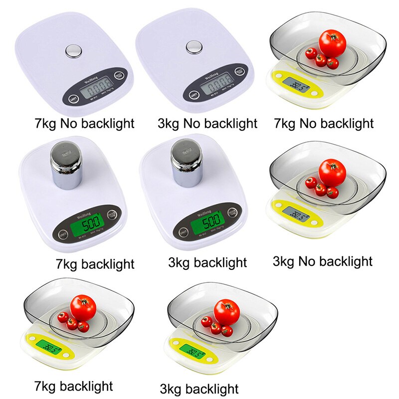 Junejour 7kg/3kg 0.1/1g Mini Kitchen Weight Scale High Precision LCD Digital Display Scale Gram Weighing Scale for Food Jewelry