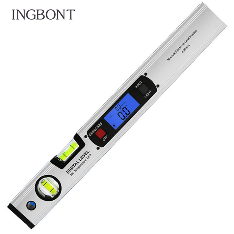 INGBONT Digital Protractor Electronic Spirit Leve Angle Finder Meter 360° Slope Test Ruler 400MM Horizontal Bubble Inclinometer: Default Title