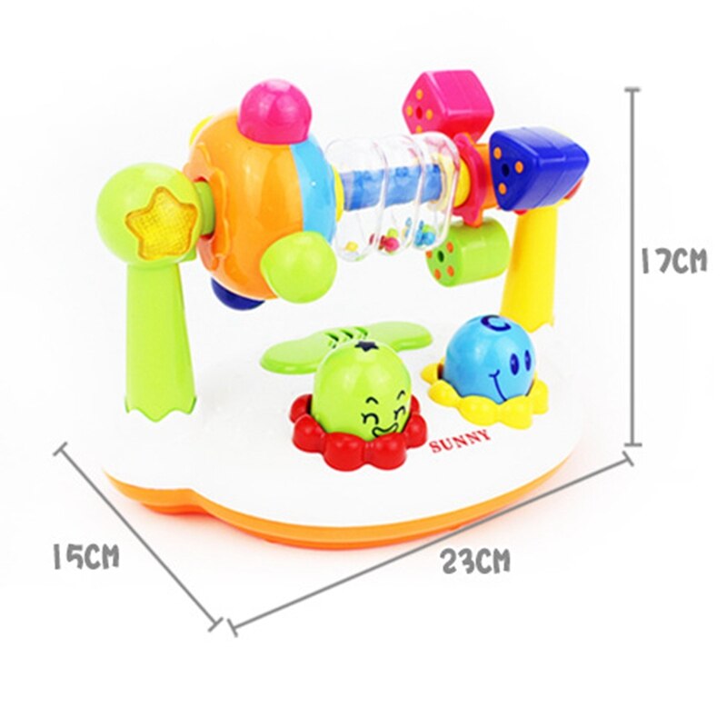 Muzikaal babyspeelgoed muziek draaiende verlichting fitnessframe educatief babyspeelgoed met doos kleuterspeelgoed